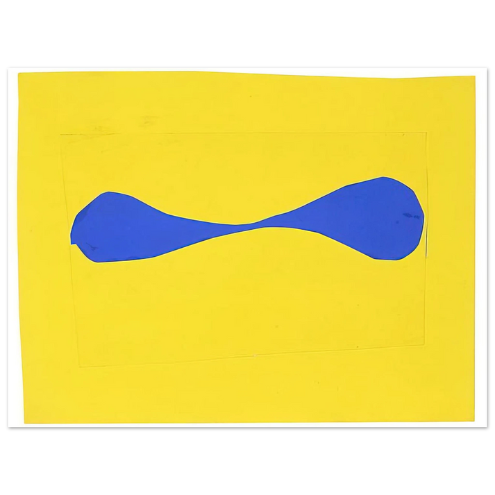 Ellsworth Kelly - Blue Form on Yellow  75x100 cm / 30x40inches Fine Art Poster