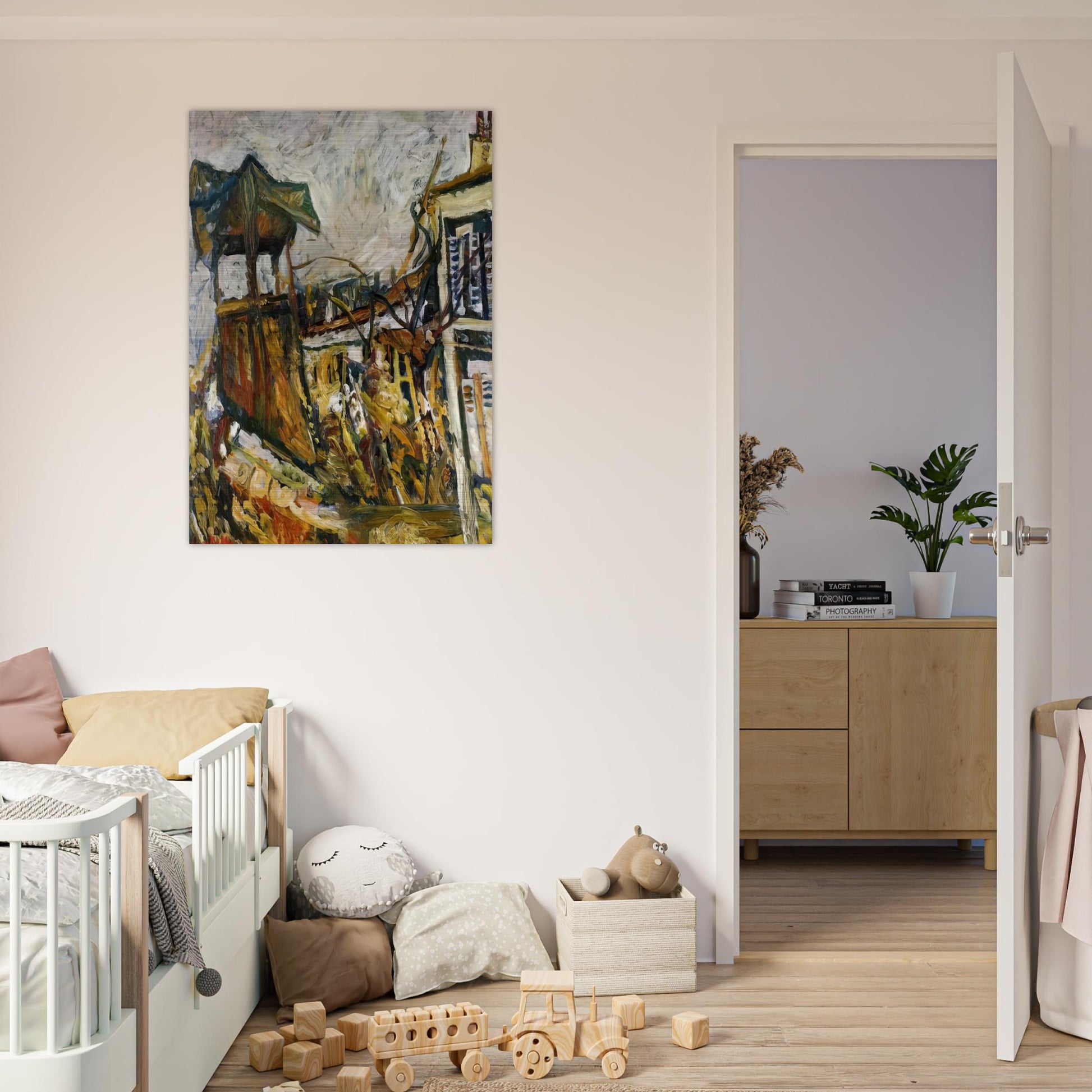 PARISIAN SUBURB - Chaim Soutine Brushed Aluminum Print - 70x100 cm / 28x40 inches | Chaim Soutine Aluminum Print | Chaim Soutine Prints