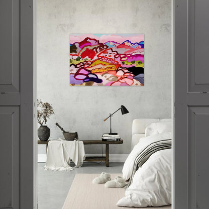 Paysage en Castille - 1973 - Charles Lapicque Brushed Aluminum Print - 70x100 cm / 28x40 inches | Charles Lapicque Aluminum Print | Charles Lapicque Prints