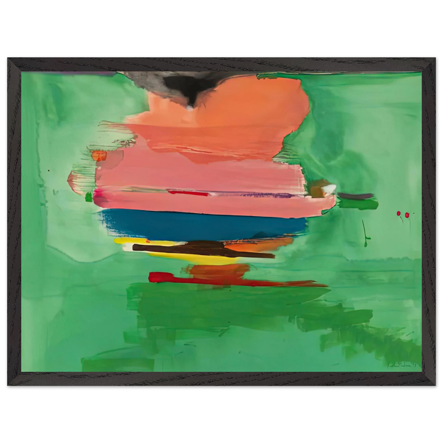 Helen Frankenthaler - Untitled, 1973- Wall Art - 30x40 cm / 12x16 inches - Premium Wooden Framed Poster With Fine Art Paper-canvas - Wood frame