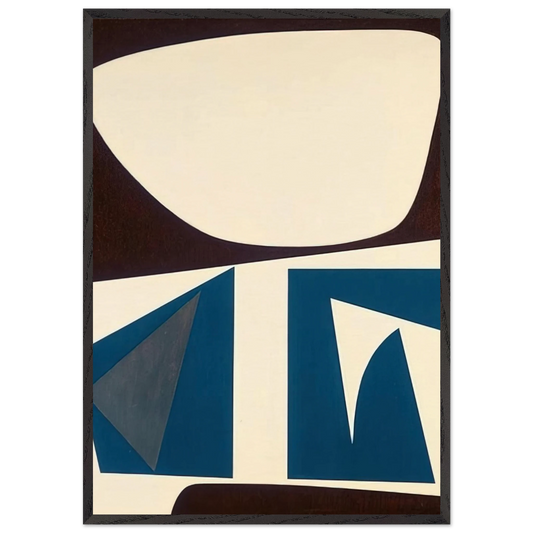 Untitled - Abstract - Indian Space painting - Will Barnet 70x100 cm / 28x40 inches Framed Art Print – Black Wooden Frame