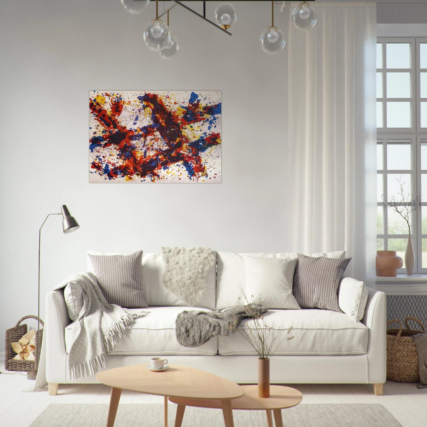 Firewood - Sam Francis Brushed Aluminum Print - 70x100 cm / 28x40 inches | Sam Francis Aluminum Print | Sam Francis Prints