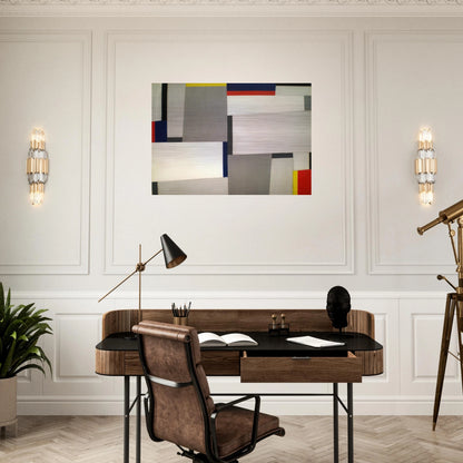 Relational Painting #73 - 1954 - Fritz Glarner Brushed Aluminum Print - 70x100 cm / 28x40 inches | Fritz Glarner Aluminum Print | Fritz Glarner Prints