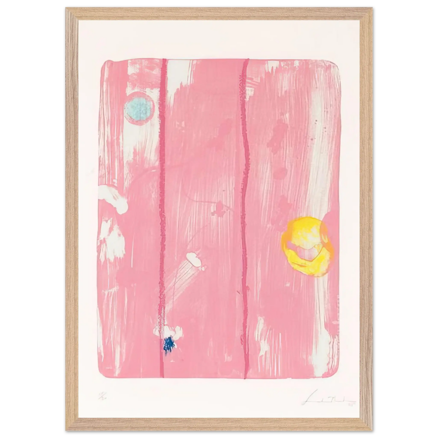 Helen Frankenthaler - Reflections VIII - 1995 Wall art - 70x100 cm / 28x40 Inches - Premium Wooden Framed Poster With Fine Art Paper - White frame