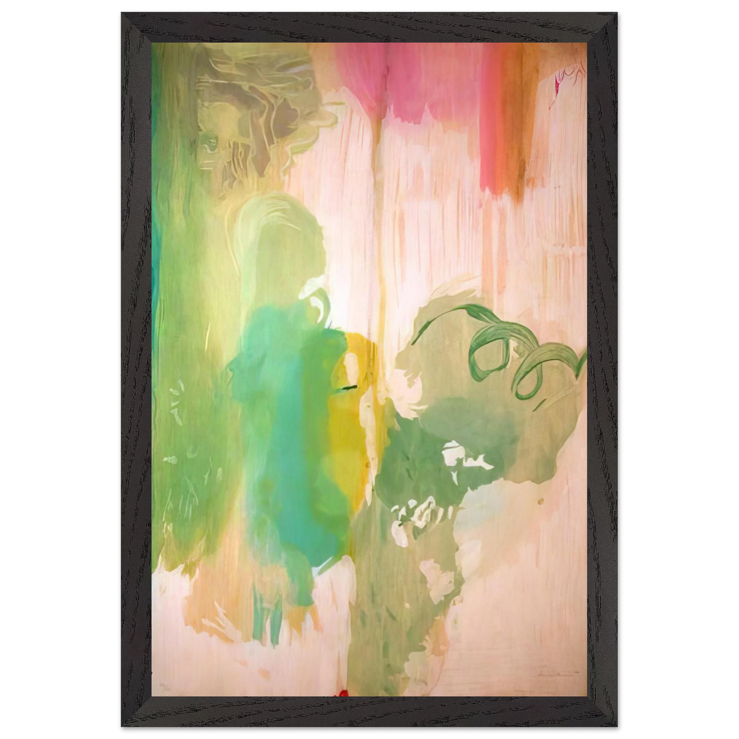 Helen Frankenthaler - Snow Pines - 2004 Wall art - 21x29.7 cm / 8x12" - Premium Wooden Framed Poster With Fine Art Paper-canvas - White frame