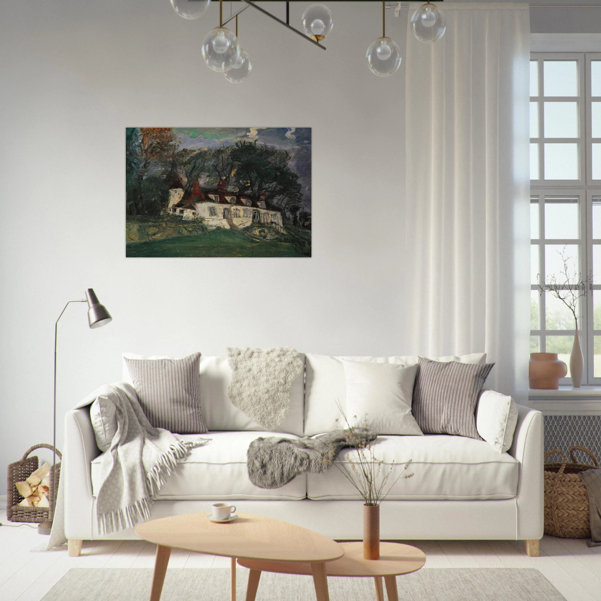 HOUSE AT OISEME 1934 - Chaim Soutine Brushed Aluminum Print - 70x100 cm / 28x40 inches | Chaim Soutine Aluminum Print | Chaim Soutine Prints