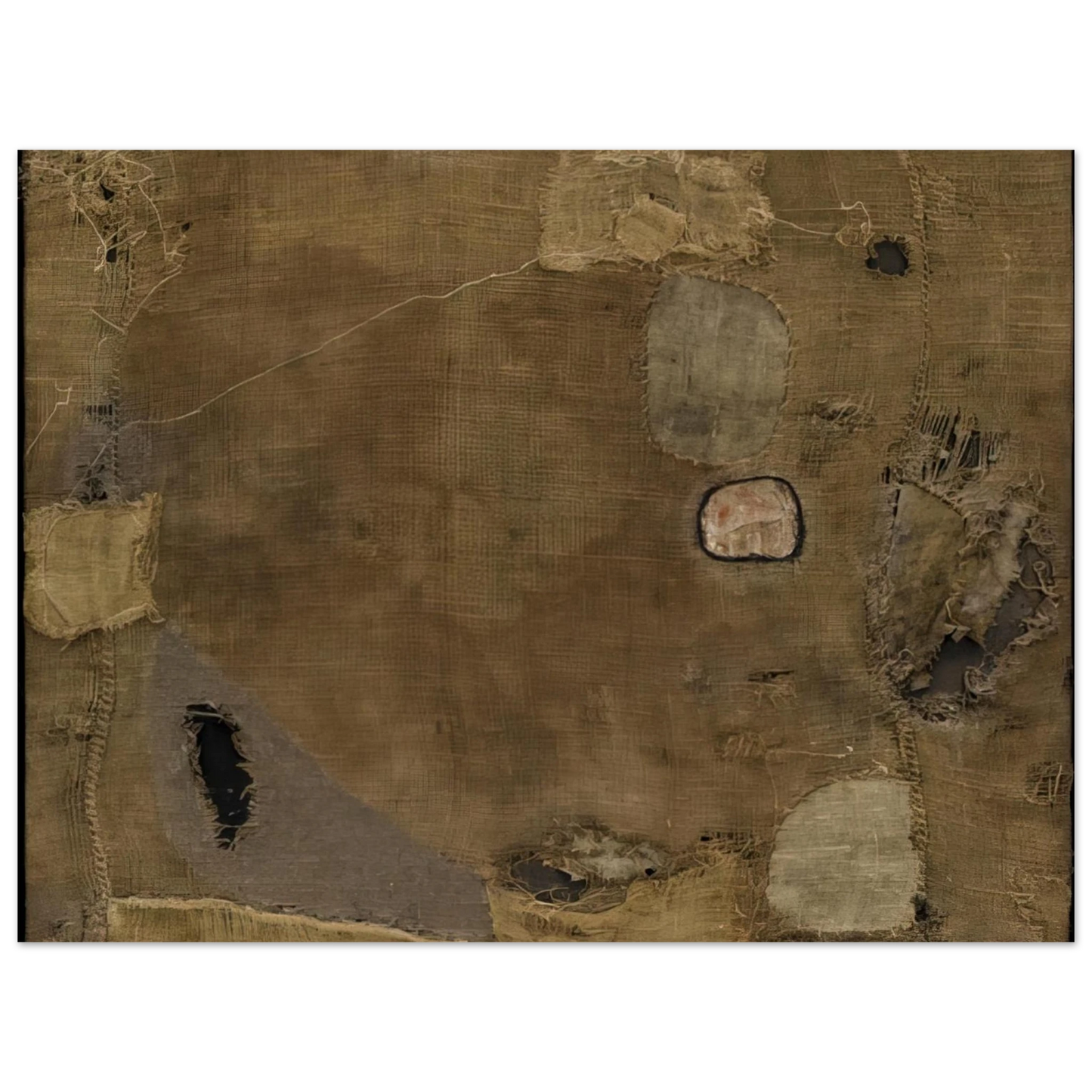 Alberto Burri - Sackcloth - 1953  75x100 cm / 30x40inches Fine Art Poster