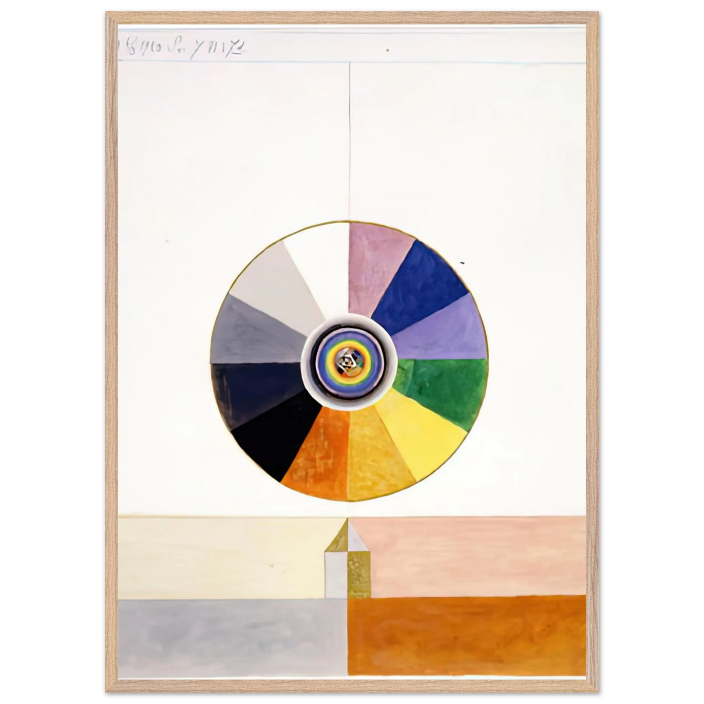 Hilma af Klint - SERIES VII NO 7D 1920 Wall art - A3 (29.7 x 42  cm) - Premium Wooden Framed Poster With Fine Art Paper-canvas - Wood frame