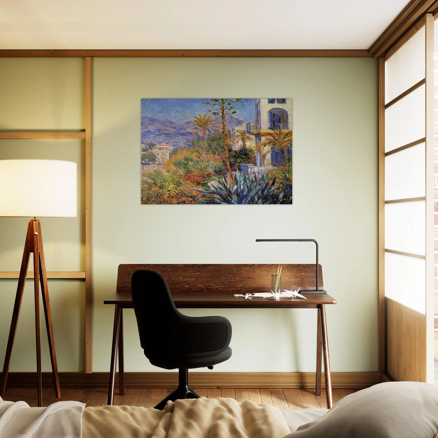 Villas at Bordighera - claude monet Brushed Aluminum Print - 70x100 cm / 28x40 inches | claude monet Aluminum Print | claude monet Prints