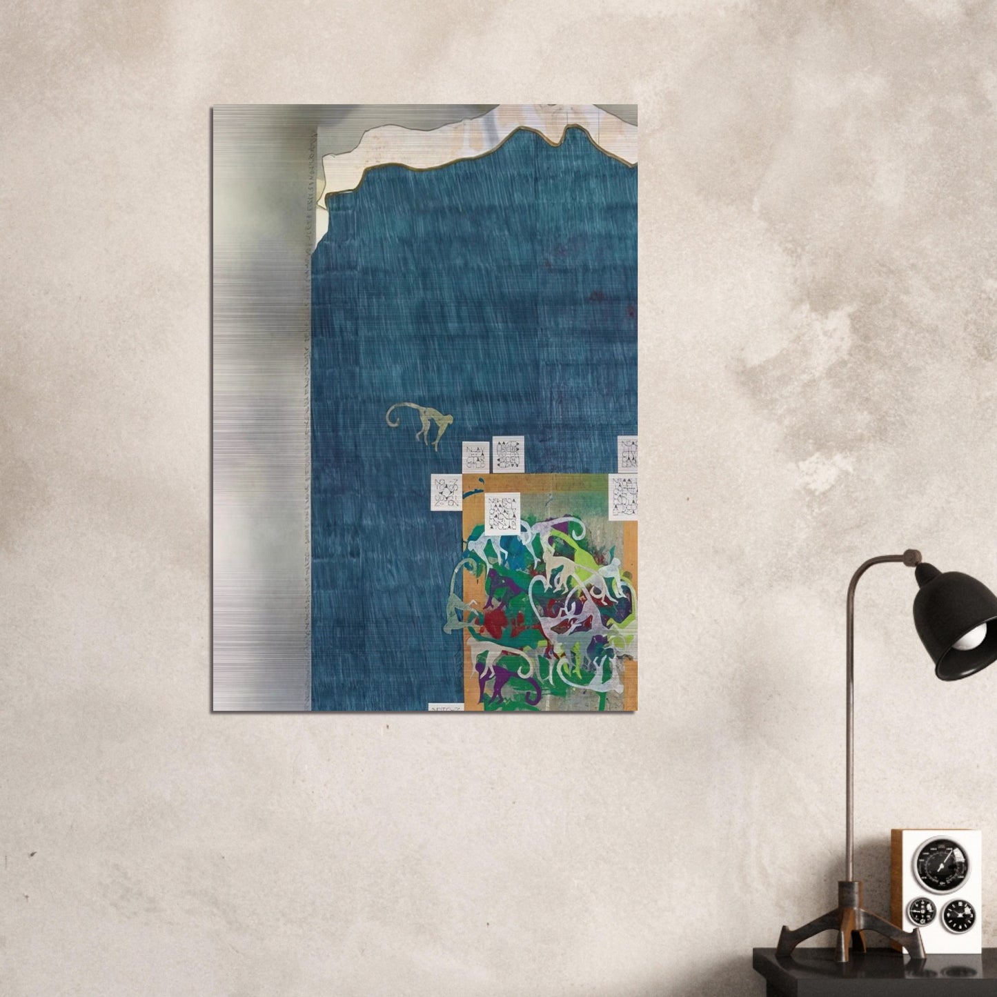 UNTITLED - Alighiero Boetti Brushed Aluminum Print - 70x100 cm / 28x40 inches | Alighiero Boetti Aluminum Print | Alighiero Boetti Prints