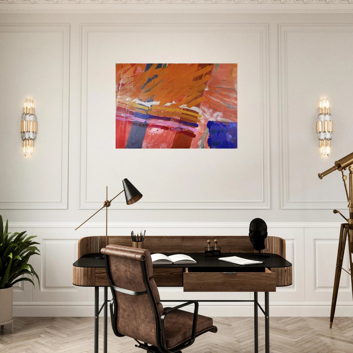 Renfrew - 1983 - Albert Irvin Brushed Aluminum Print - 70x100 cm / 28x40 inches | Albert Irvin Aluminum Print | Albert Irvin Prints