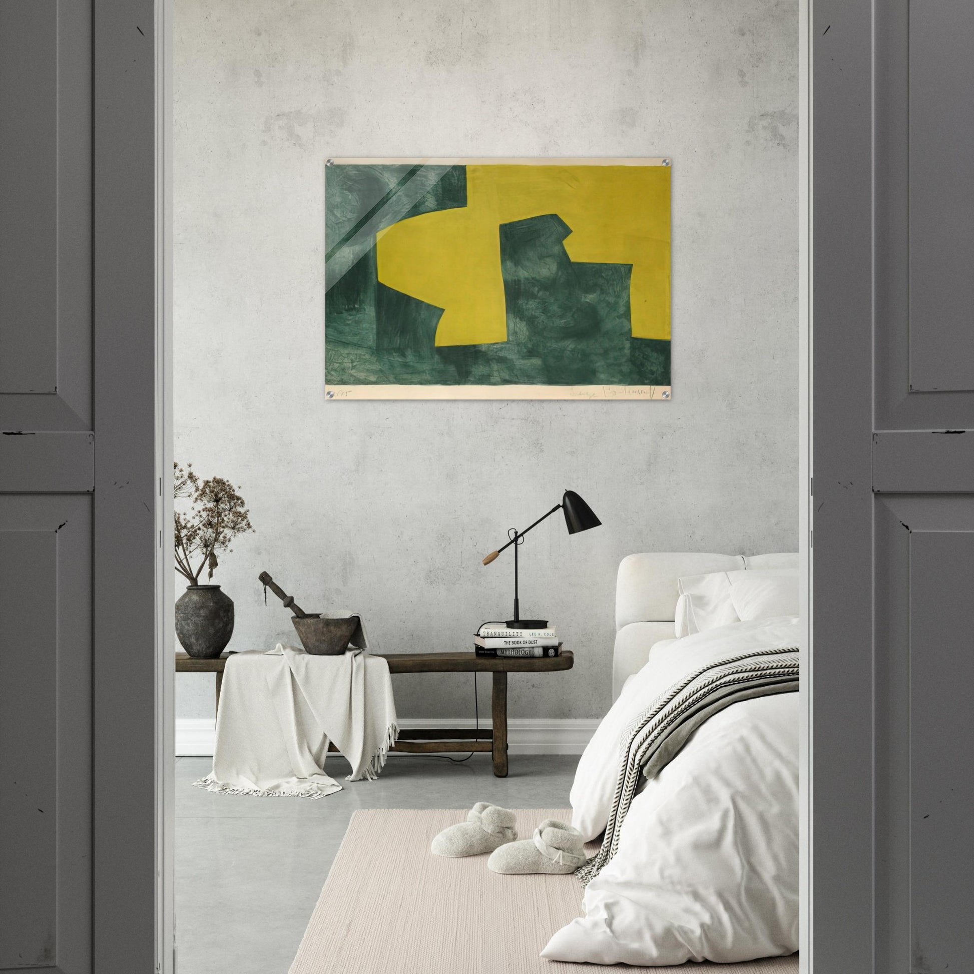Composition verte et jaune - 1966 - Serge Poliakoff Acrylic Print - 70x100 cm / 28x40″ inches