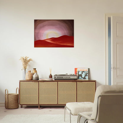 Red Hills, Lake George - Georgia O'Keeffe Brushed Aluminum Print - 70x100 cm / 28x40 inches | Georgia O'Keeffe Aluminum Print | Georgia O'Keeffe Prints