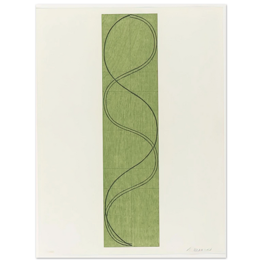 Robert Mangold - GREEN COLUMN FIGURE 2003  75x100 cm / 30x40inches Fine Art Poster