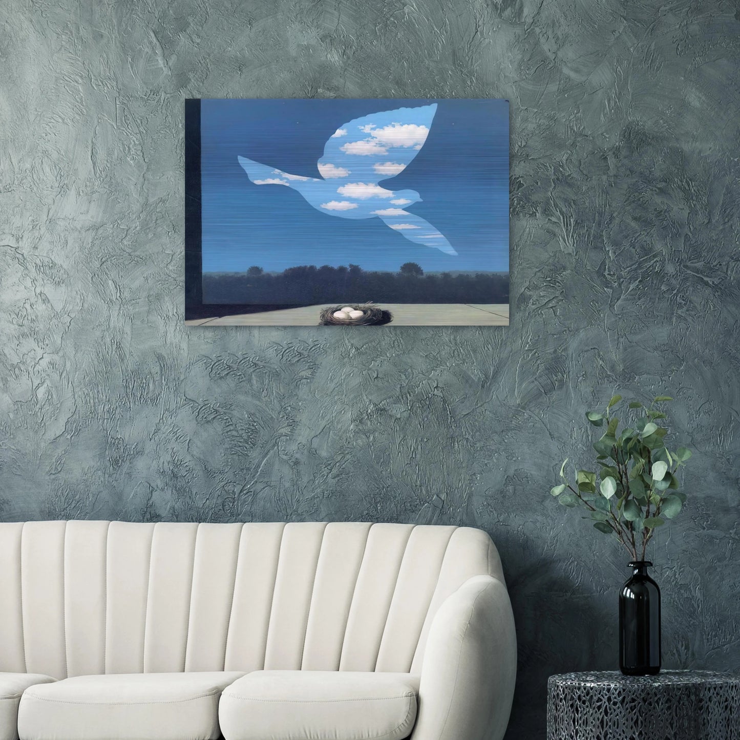 THE RETURN 1940 - Rene Magritte Brushed Aluminum Print - 70x100 cm / 28x40 inches | Rene Magritte Aluminum Print | Rene Magritte Prints