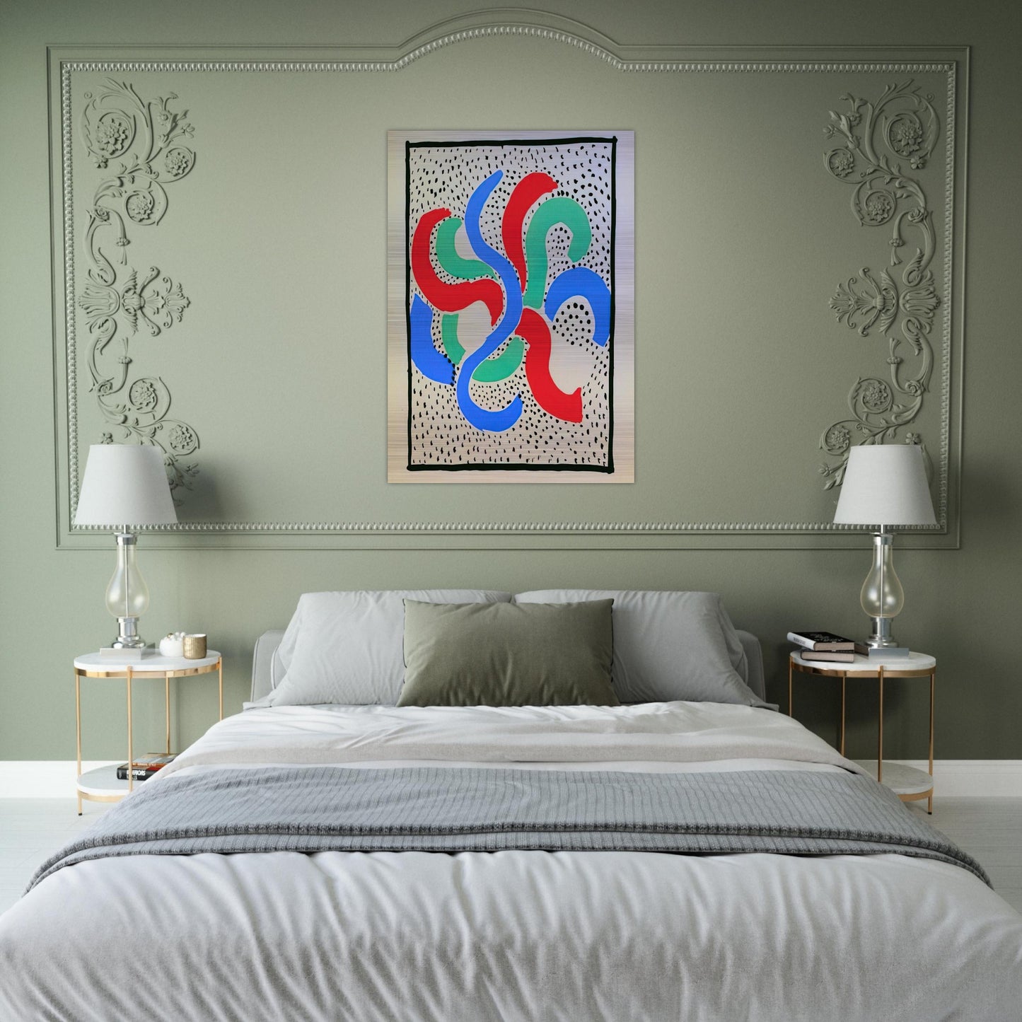 COMPOSITION 28 - Sonia Delaunay Brushed Aluminum Print - 70x100 cm / 28x40 inches | Sonia Delaunay Aluminum Print | Sonia Delaunay Prints