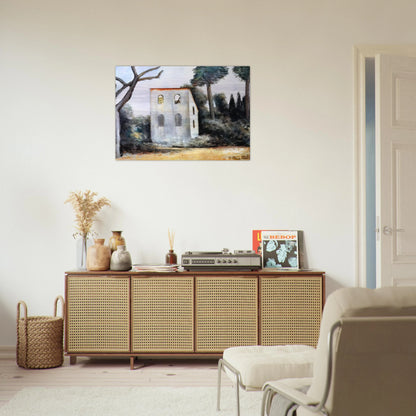LA CASA ABBANDONATA 1930 - Carlo Carra Brushed Aluminum Print - 70x100 cm / 28x40 inches | Carlo Carra Aluminum Print | Carlo Carra Prints