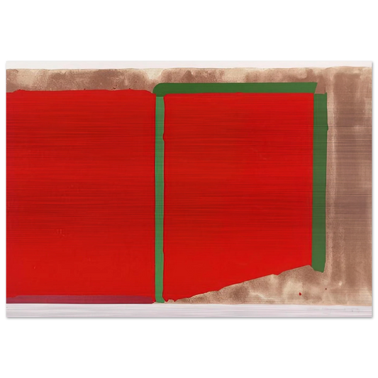 Reds, Greens - 1969 - John Hoyland Brushed Aluminum Print - 70x100 cm / 28x40 inches | John Hoyland Aluminum Print | John Hoyland Prints