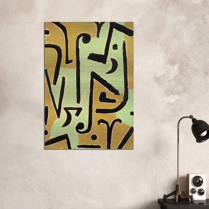 HALME 1940 - Paul Klee Brushed Aluminum Print - 70x100 cm / 28x40 inches | Paul Klee Aluminum Print | Paul Klee Prints