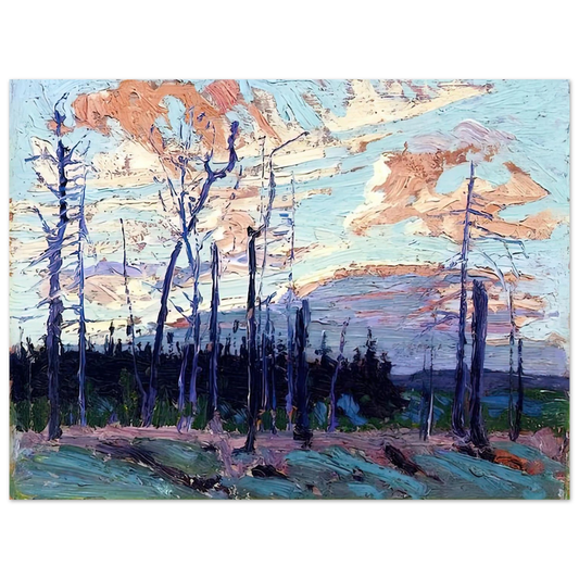 Tom Thomson - BURNT LAND AT SUNSET 1915  75x100 cm / 30x40inches Fine Art Poster