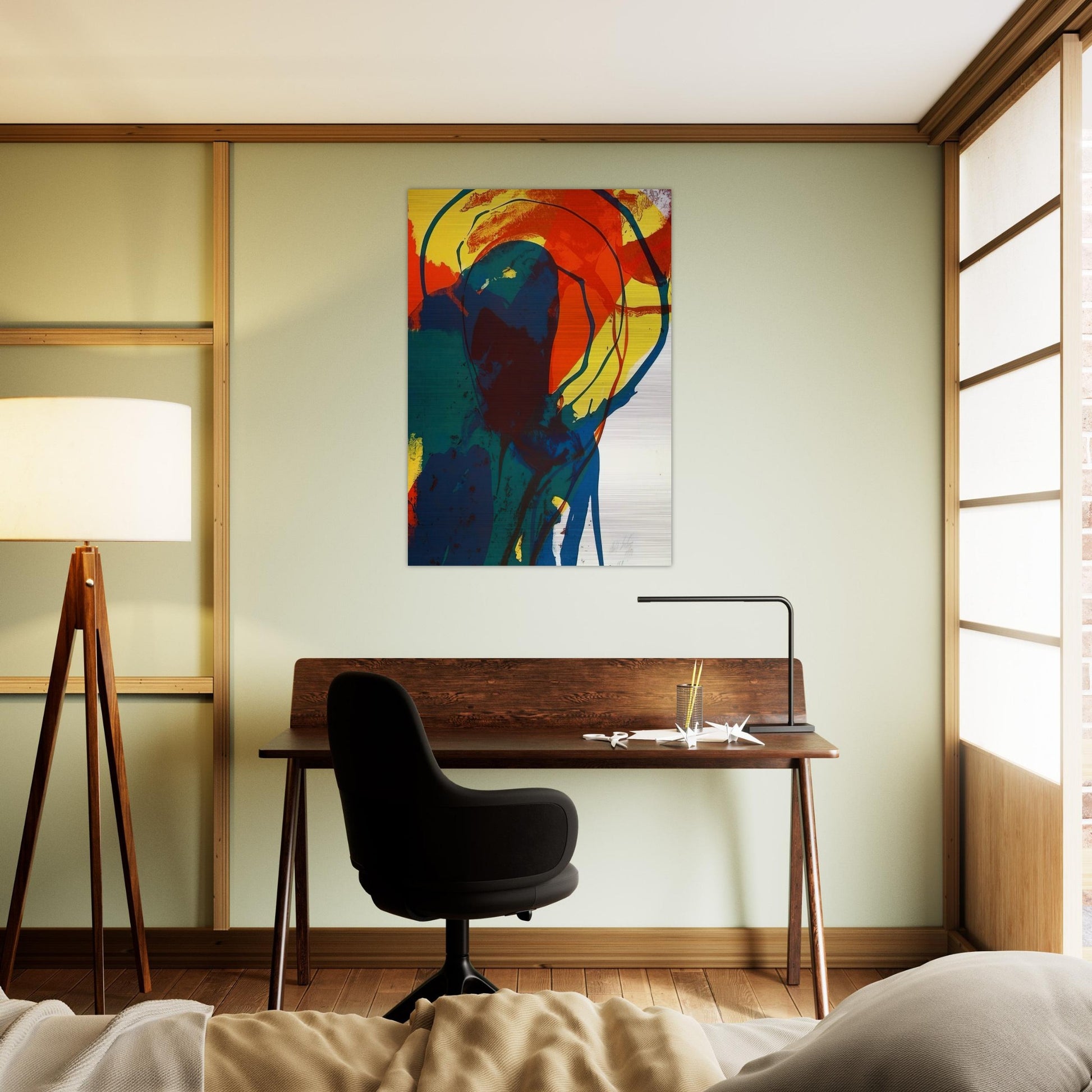Untitled - Abstract Expressionism - Paul Jenkins Brushed Aluminum Print - 70x100 cm / 28x40 inches | Paul Jenkins Aluminum Print | Paul Jenkins Prints
