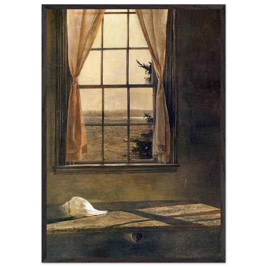 HER ROOM - Andrew Wyeth 70x100 cm / 28x40 inches Framed Art Print – Black Wooden Frame