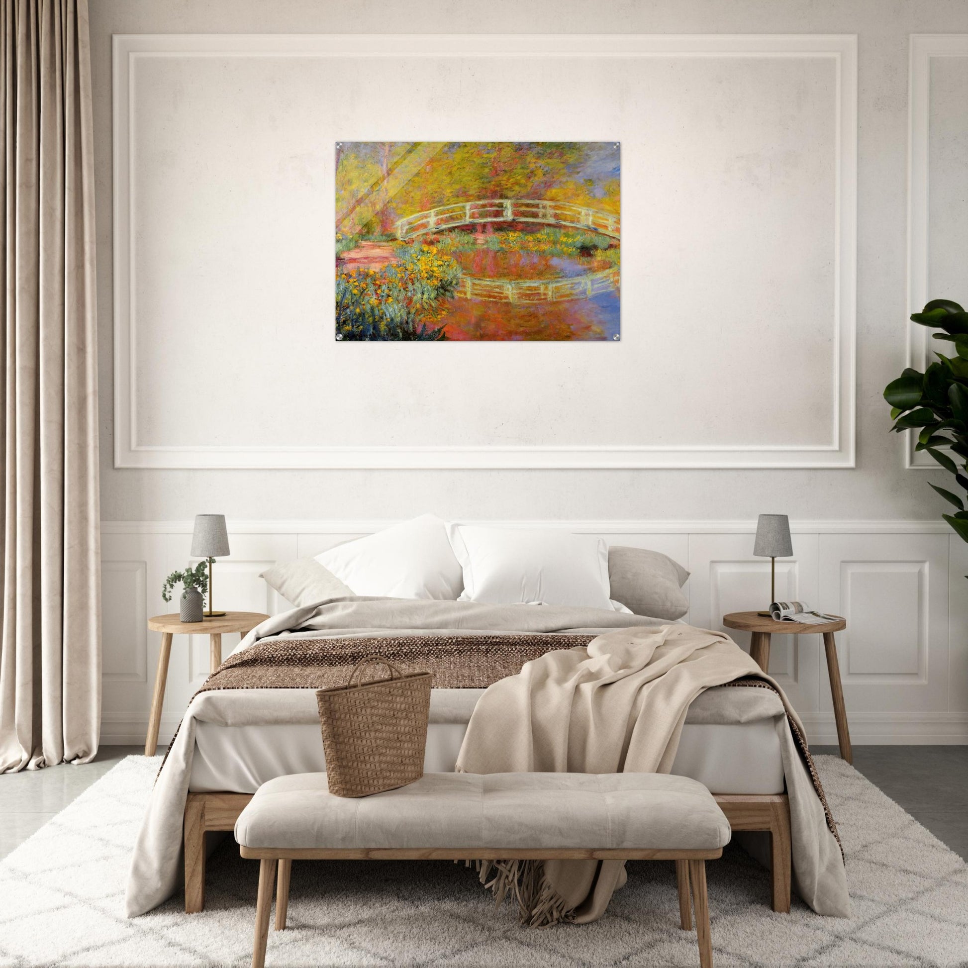 The Japanese Bridge The Bridge in Monet's Garden - claude monet Acrylic Print - 70x100 cm / 28x40″ inches