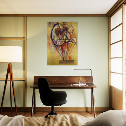 ON THE POINTS 1928 - Wassily Kandinsky Brushed Aluminum Print - 70x100 cm / 28x40 inches | Wassily Kandinsky Aluminum Print | Wassily Kandinsky Prints