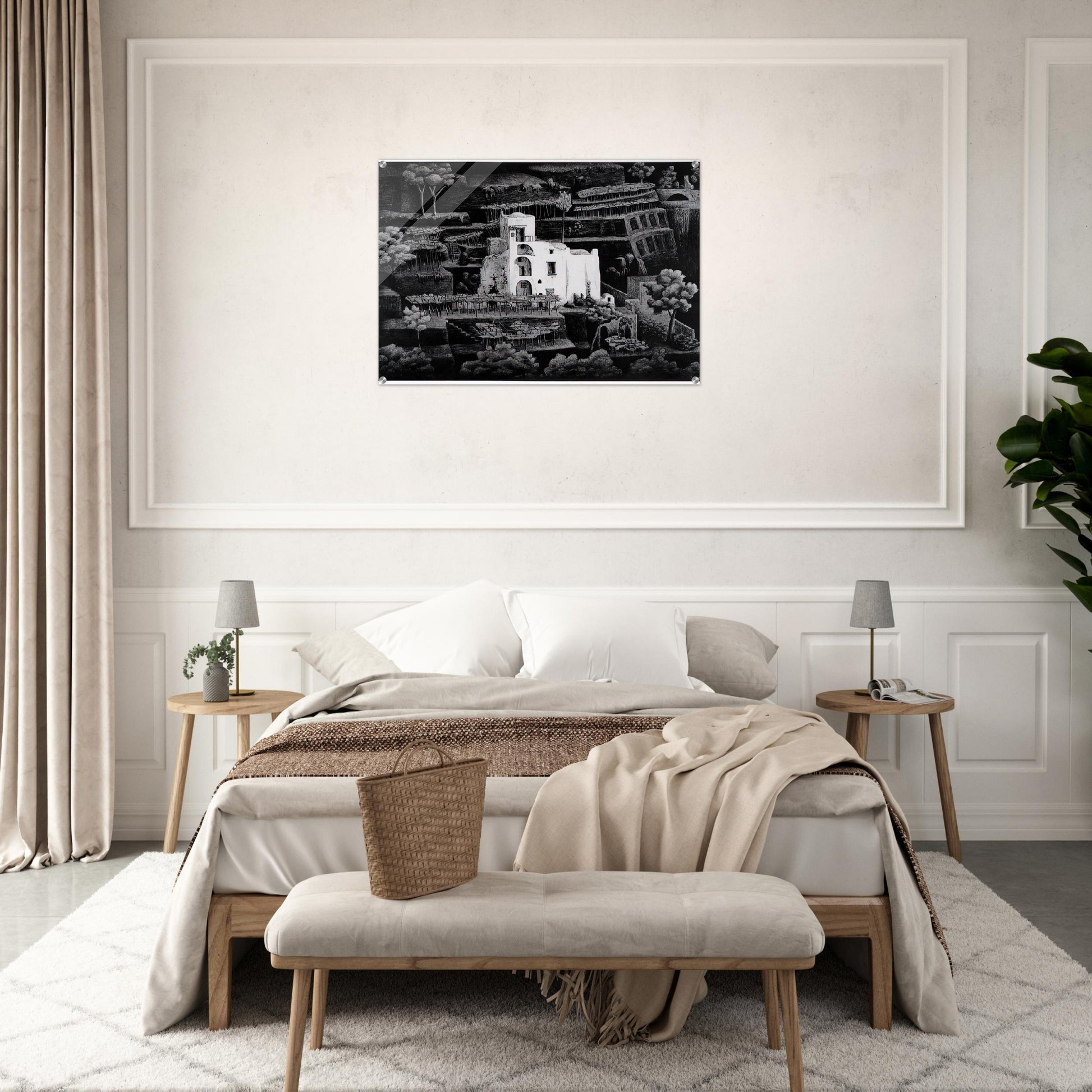FARMHOUSE RAVELLO - MC Escher Acrylic Print - 70x100 cm / 28x40″ inches | MC Escher Wall Art | MC Escher Prints