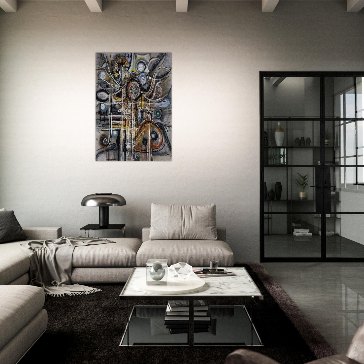 The Center - 1943 - Richard Pousette-Dart Brushed Aluminum Print - 70x100 cm / 28x40 inches | Richard Pousette-Dart Aluminum Print | Richard Pousette-Dart Prints