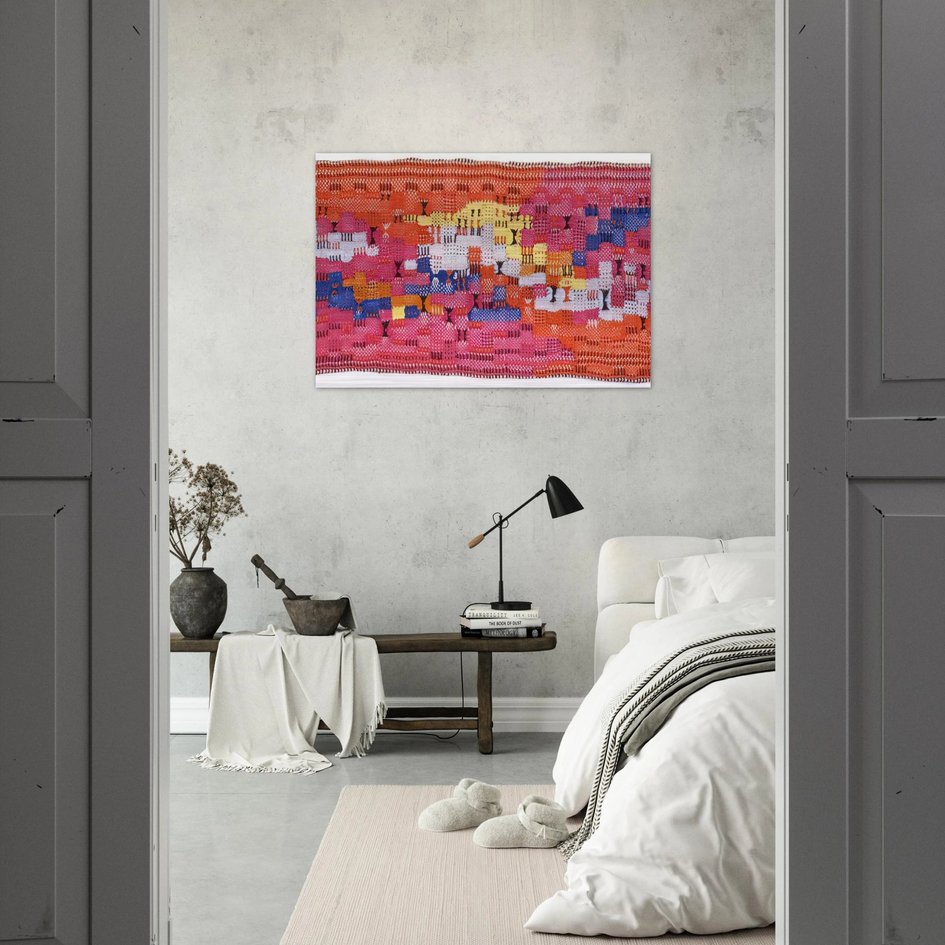 SOUTH OF THE BORDER 1958 - Anni Albers Brushed Aluminum Print - 70x100 cm / 28x40 inches | Anni Albers Aluminum Print | Anni Albers Prints