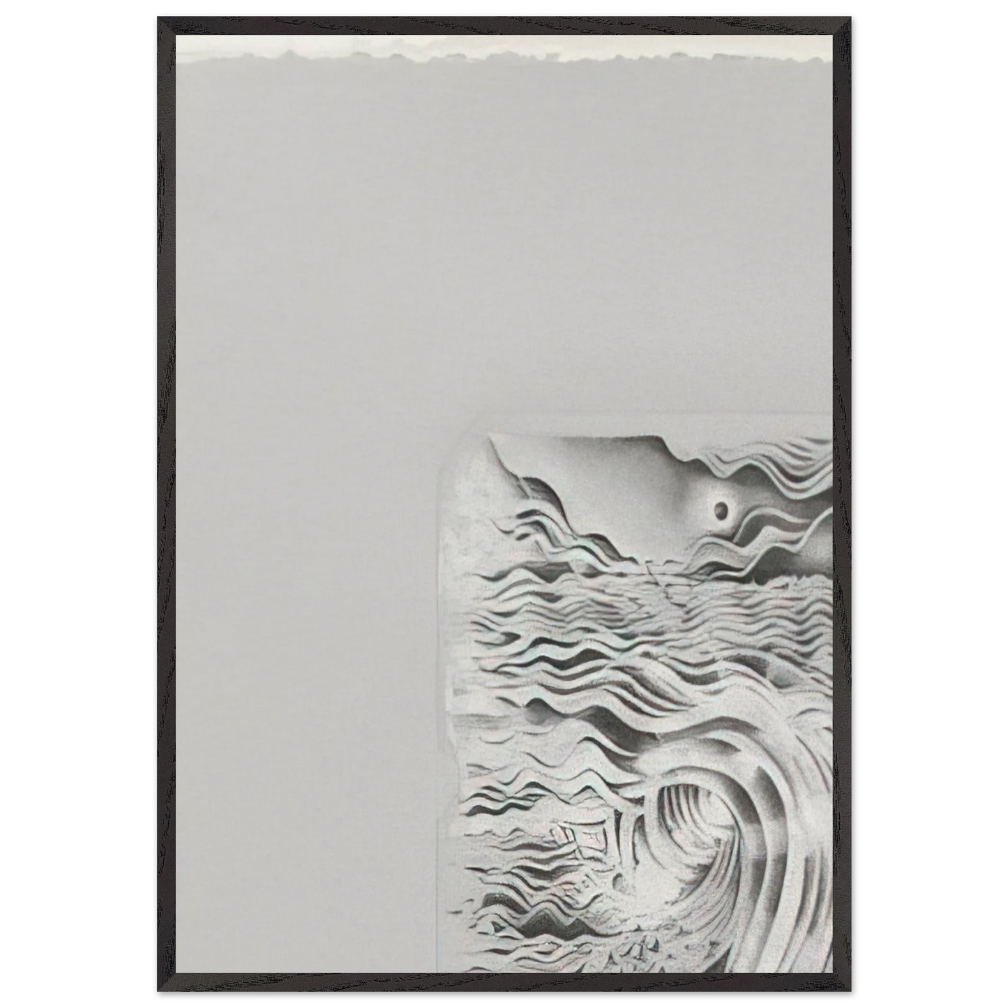 STUDY FOR AN UNTITLED PRINT 1982 - Lee Bontecou 70x100 cm / 28x40 inches Framed Art Print – Black Wooden Frame
