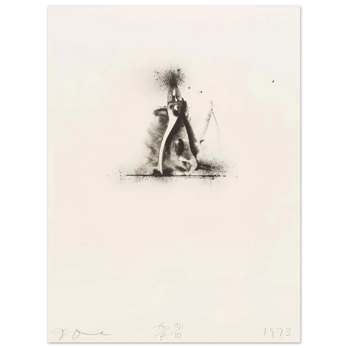 Jim Dine - UNTITLED FROM TEN WINTER TOOLS 1973 1  75x100 cm / 30x40inches Fine Art Poster