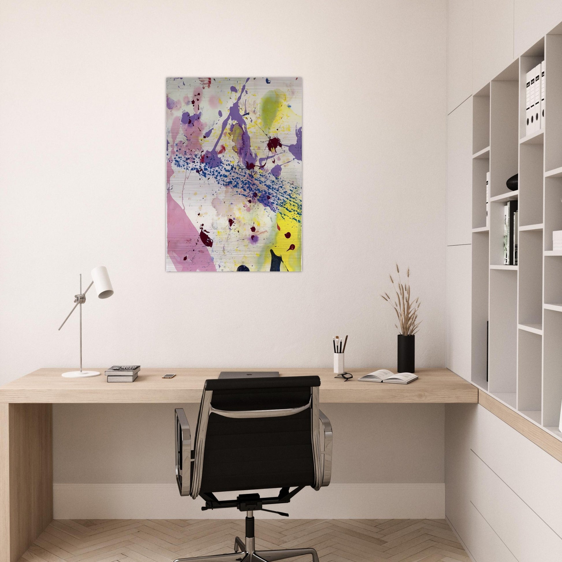 Untitled  SF 90-342  - Sam Francis Brushed Aluminum Print - 70x100 cm / 28x40 inches | Sam Francis Aluminum Print | Sam Francis Prints