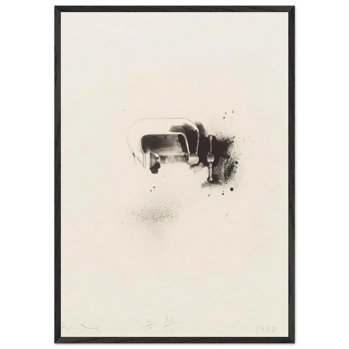 UNTITLED FROM TEN WINTER TOOLS 1973 4 - Jim Dine 70x100 cm / 28x40 inches Framed Art Print – Black Wooden Frame