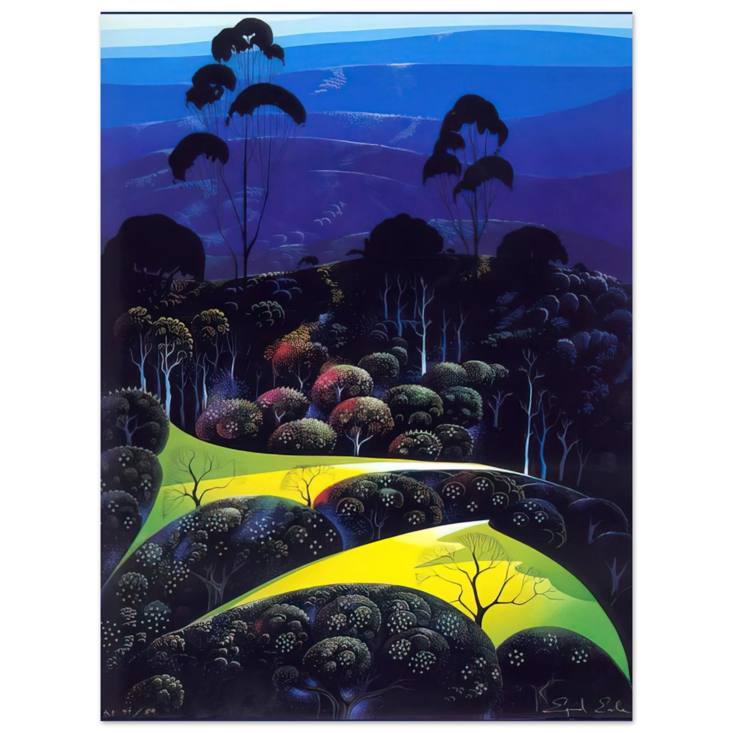 Eyvind Earle - Inland from the Sea  75x100 cm / 30x40inches Fine Art Poster