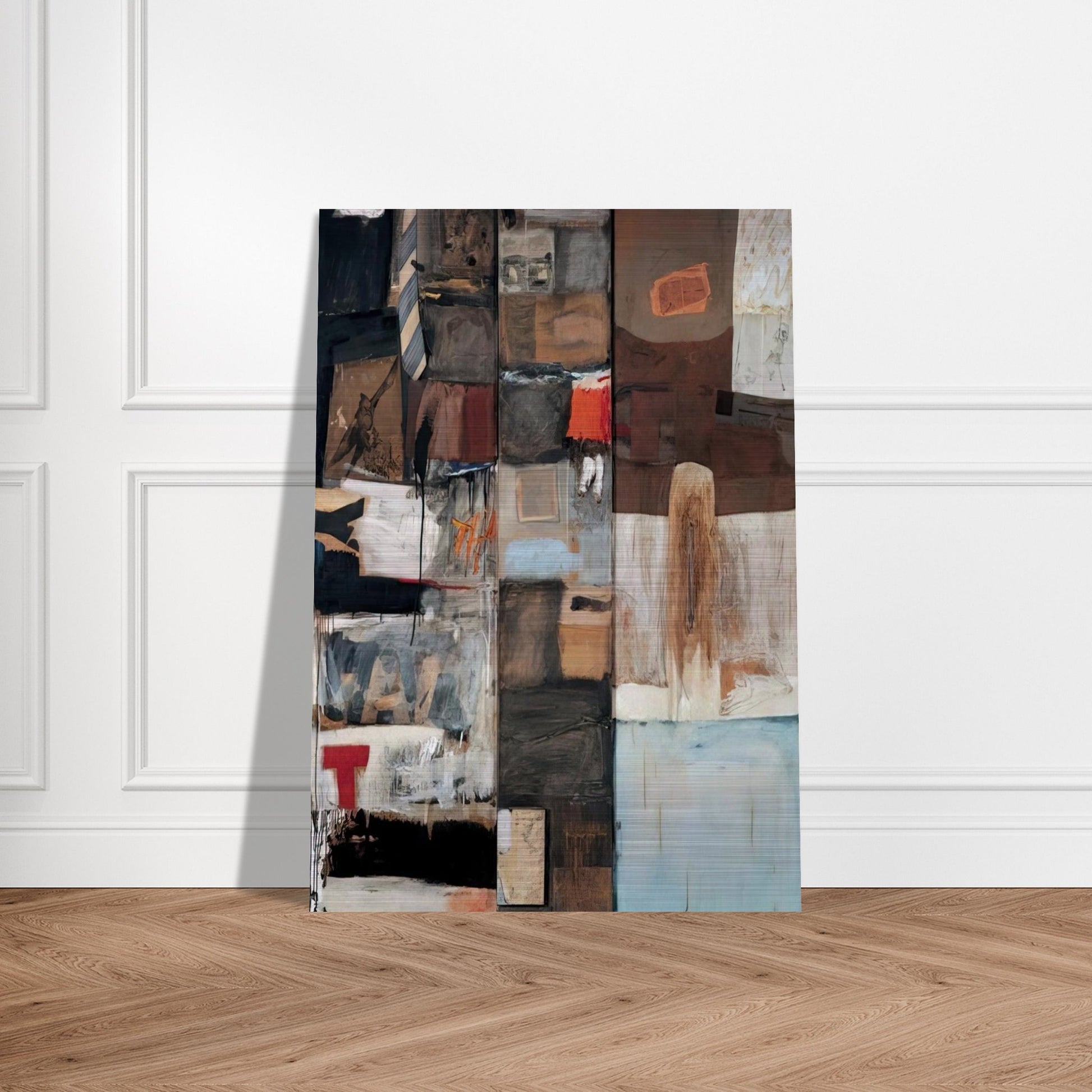 SUMMERSTORM 1959 - Robert Rauschenberg Brushed Aluminum Print - 70x100 cm / 28x40 inches | Robert Rauschenberg Aluminum Print | Robert Rauschenberg Prints