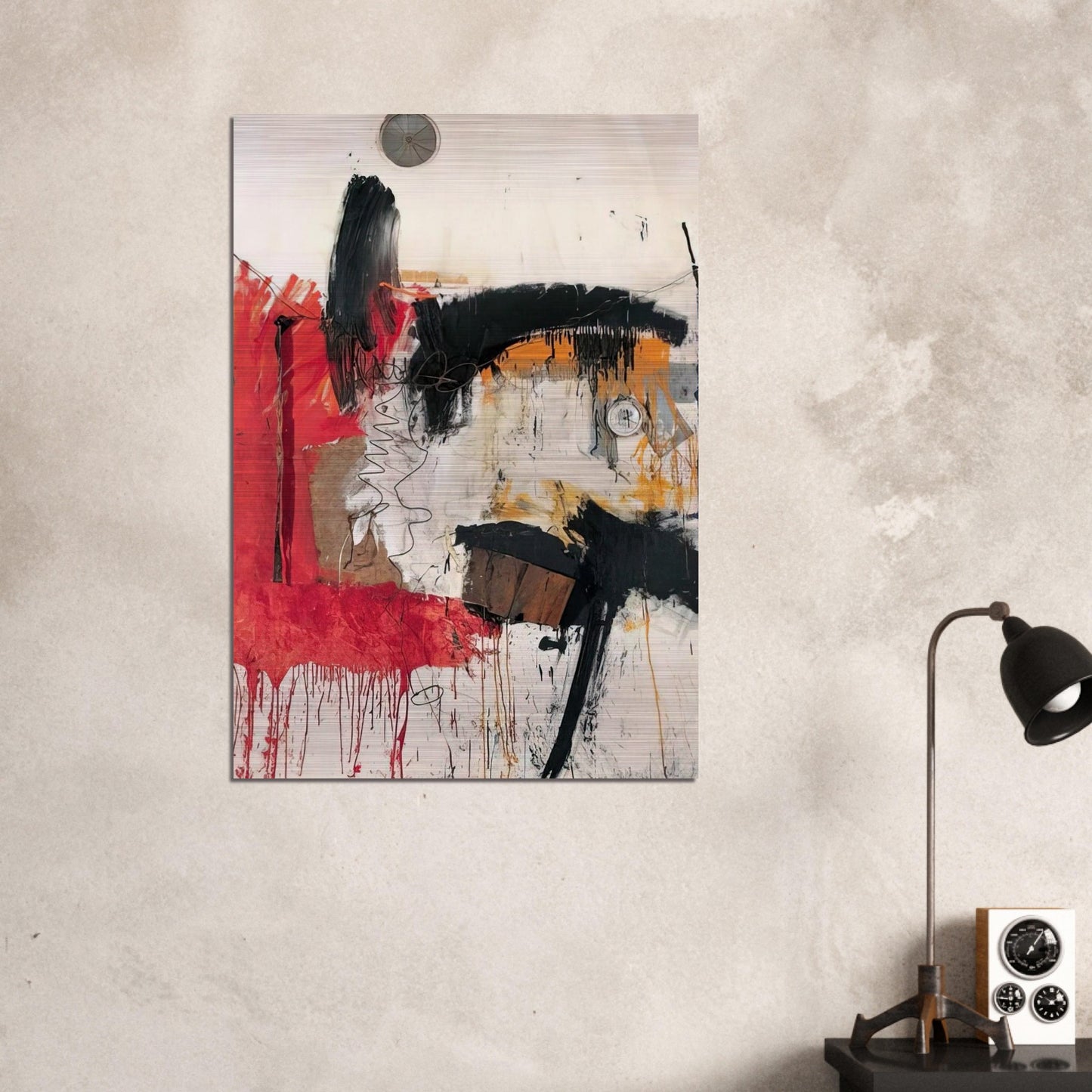 FIRST TIME PAINTING 1961 - Robert Rauschenberg Brushed Aluminum Print - 70x100 cm / 28x40 inches | Robert Rauschenberg Aluminum Print | Robert Rauschenberg Prints