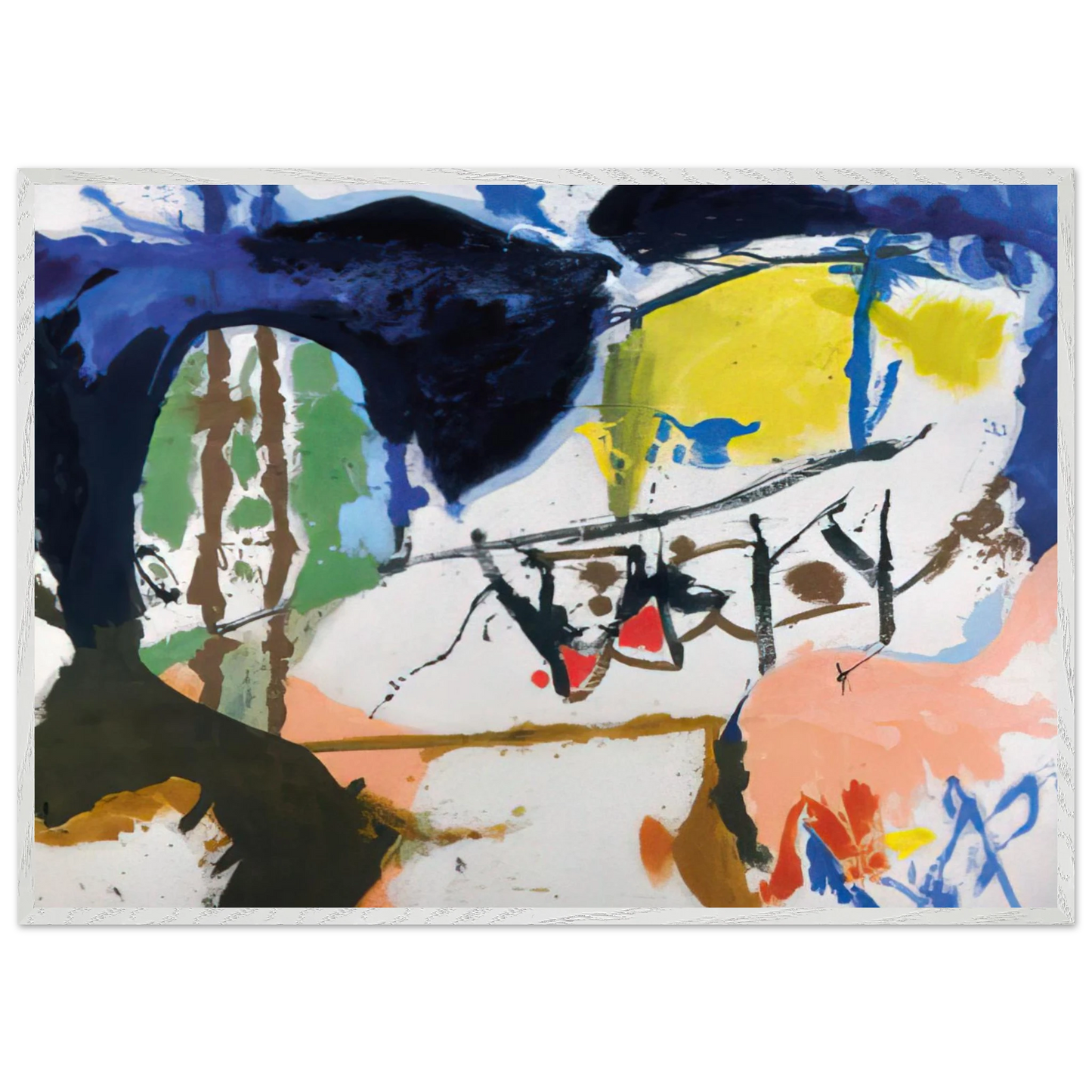Helen Frankenthaler - Acres - 1959 Wall art - A3 (29.7 x 42  cm) - Fine Art Poster-canvas - -