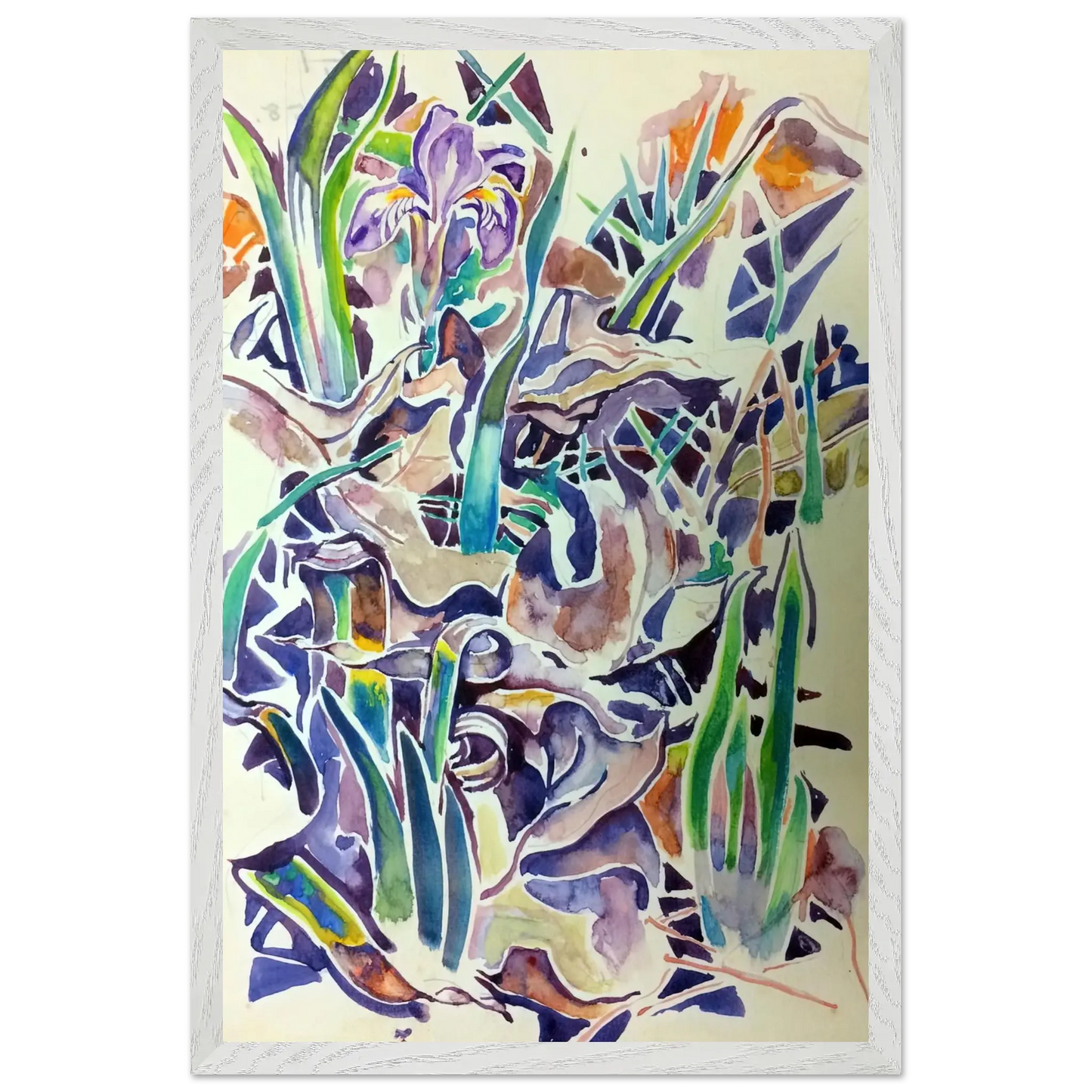 Walter Inglis Anderson - Walter Anderson Wall art - 28x43  cm / XL (11x17 inches) - Premium Wooden Framed Poster With Fine Art Paper - Black frame
