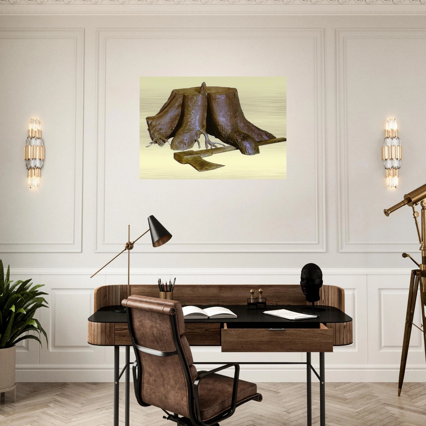 THE LABOURS OF ALEXANDER 1967 - Rene Magritte Brushed Aluminum Print - 70x100 cm / 28x40 inches | Rene Magritte Aluminum Print | Rene Magritte Prints