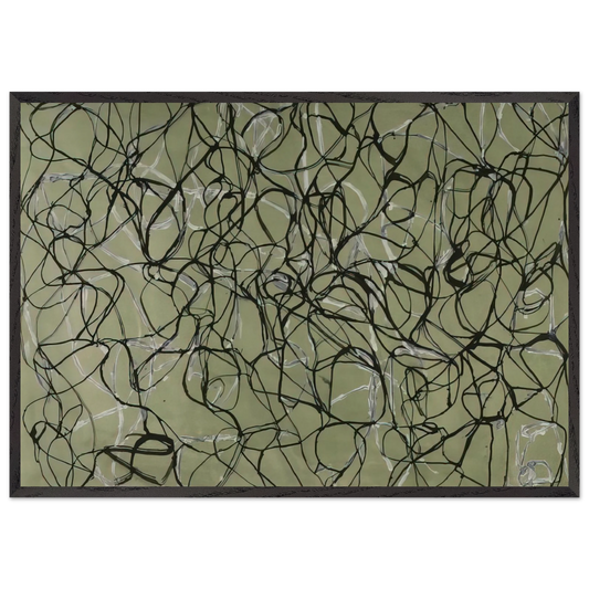 Bridge Study - 1991 - Brice Marden 70x100 cm / 28x40 inches Framed Art Print – Black Wooden Frame
