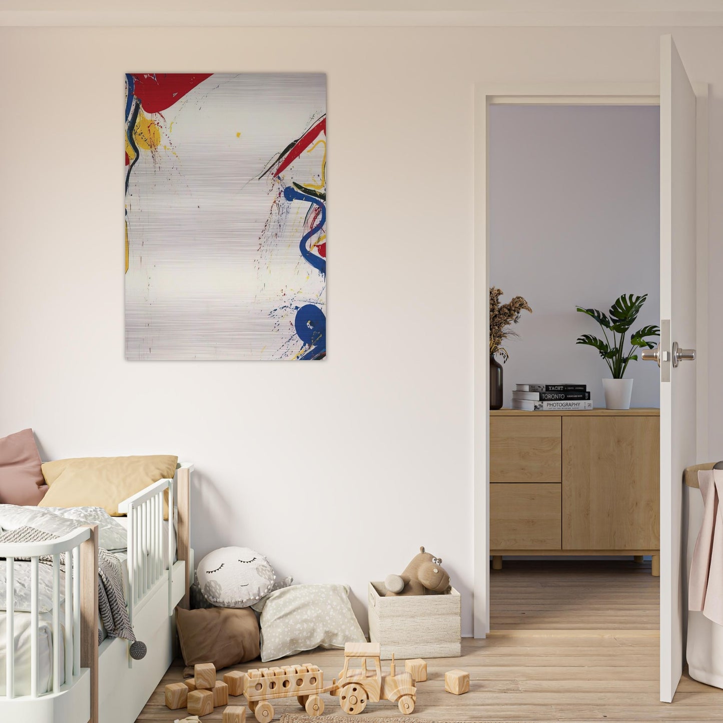 When White - Sam Francis Brushed Aluminum Print - 70x100 cm / 28x40 inches | Sam Francis Aluminum Print | Sam Francis Prints