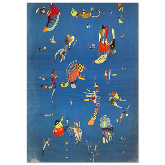 SKY BLUE 1940 - Wassily Kandinsky Brushed Aluminum Print - 70x100 cm / 28x40 inches | Wassily Kandinsky Aluminum Print | Wassily Kandinsky Prints