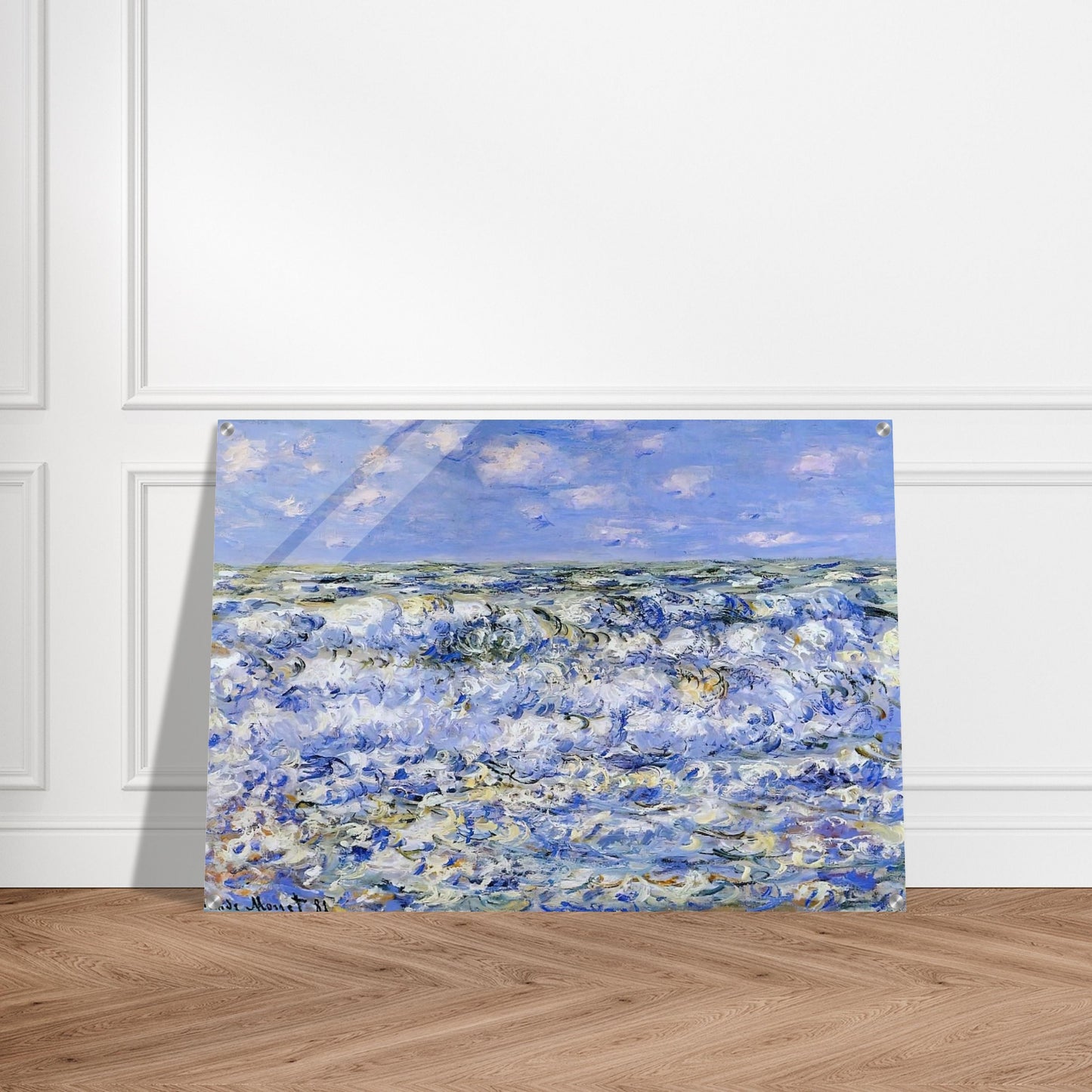 Waves Breaking - claude monet Acrylic Print - 70x100 cm / 28x40″ inches | claude monet Wall Art | claude monet Prints