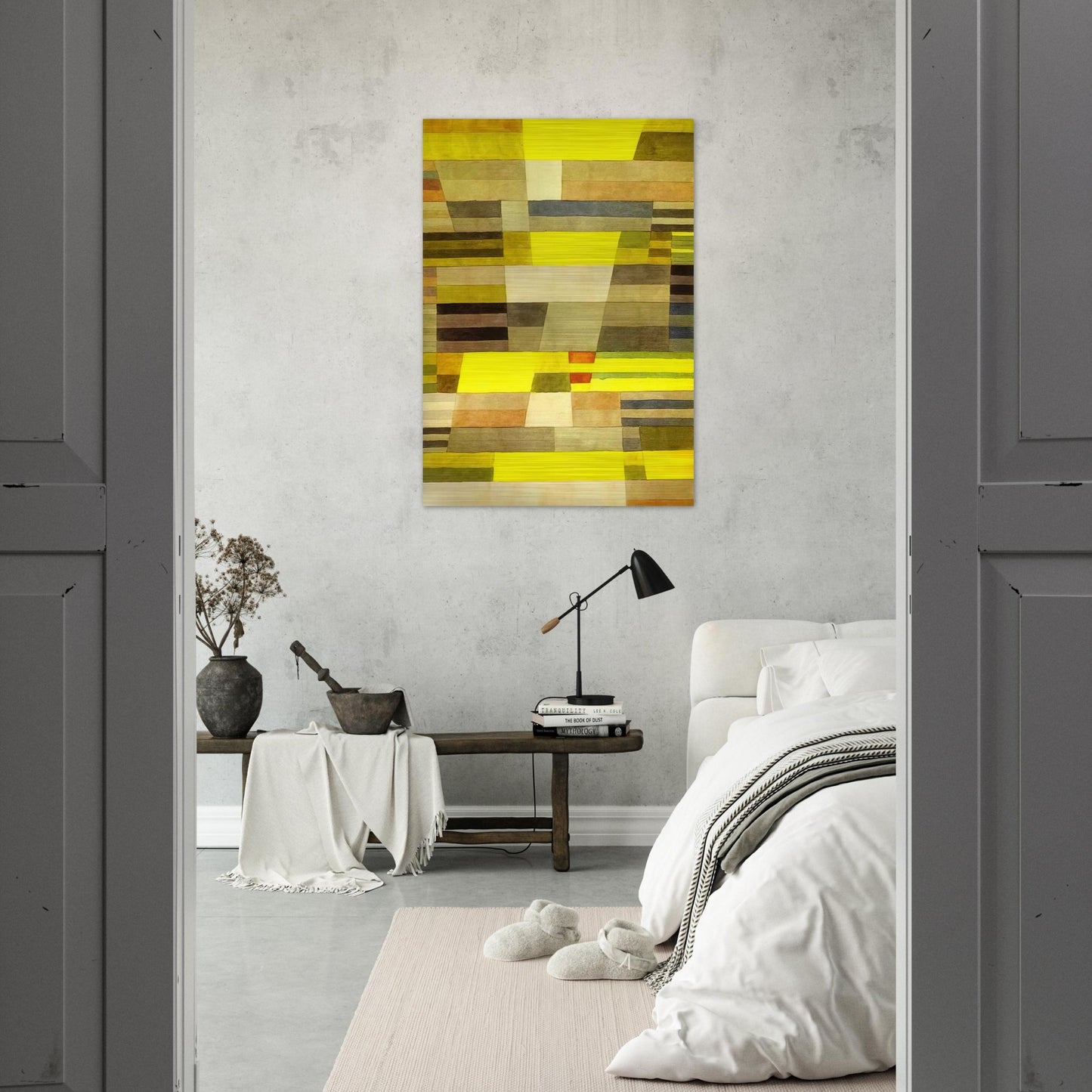 MONUMENT 1929 - Paul Klee Brushed Aluminum Print - 70x100 cm / 28x40 inches | Paul Klee Aluminum Print | Paul Klee Prints