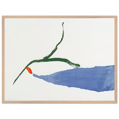 Helen Frankenthaler - A Little Zen - 1970 Wall art - 27x35 cm / 11x14 Inches - Premium Wooden Framed Poster With Fine Art Paper - Wood frame