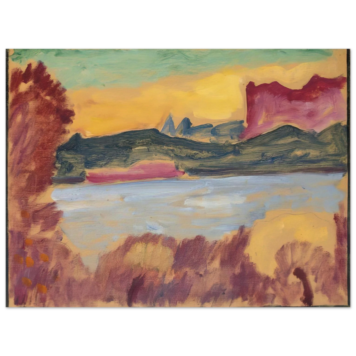 Alexej von Jawlensky - LANDSCHAFT GENFER SEE 1915  75x100 cm / 30x40inches Fine Art Poster