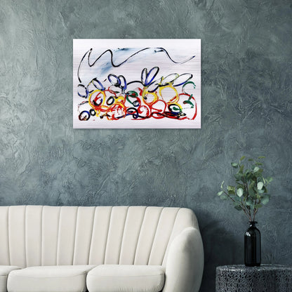 Acerbo - 1983 - Mario Schifano Brushed Aluminum Print - 70x100 cm / 28x40 inches | Mario Schifano Aluminum Print | Mario Schifano Prints