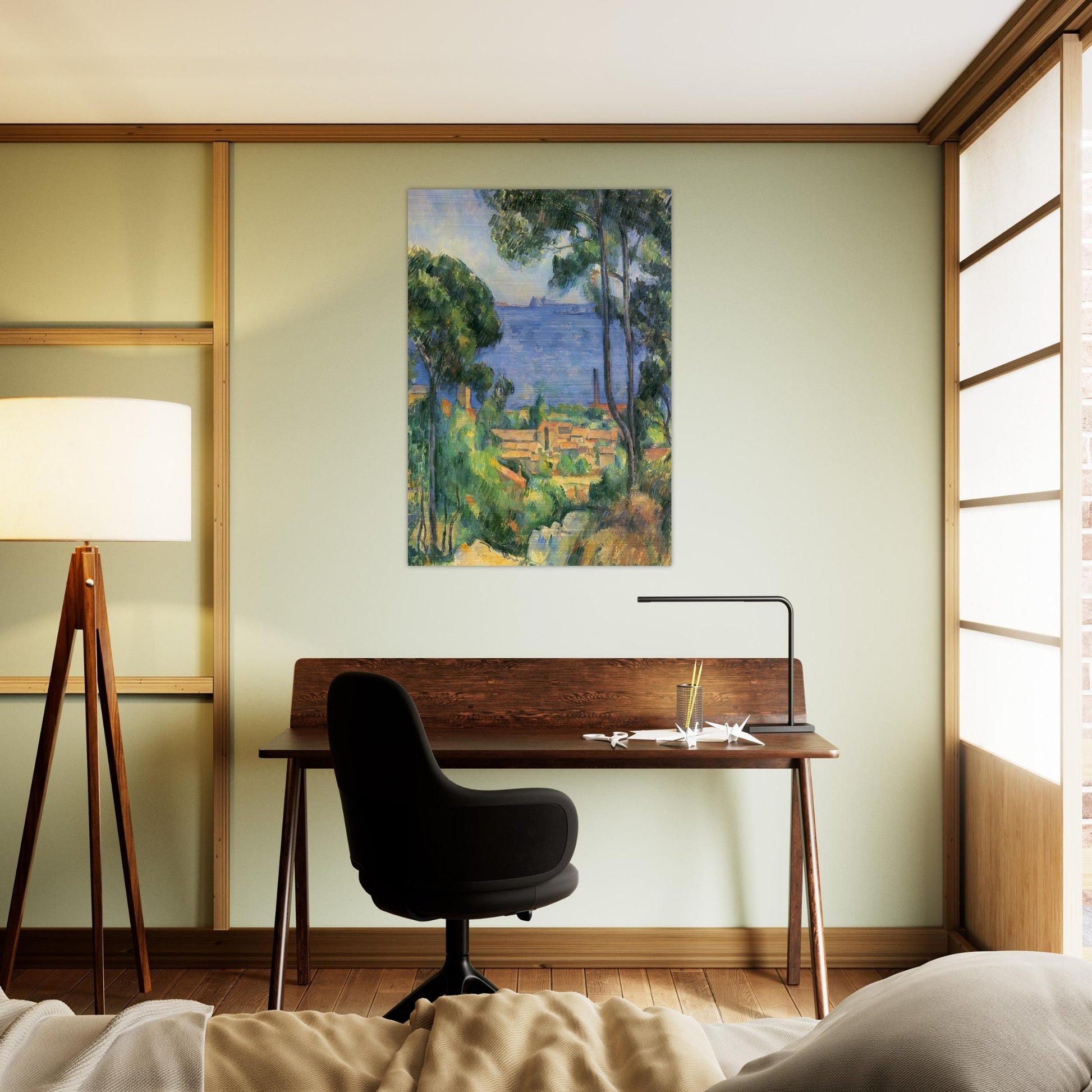 View of L'Estaque and Chateaux d'If - Paul Cézanne Brushed Aluminum Print - 70x100 cm / 28x40 inches | Paul Cézanne Aluminum Print | Paul Cézanne Prints